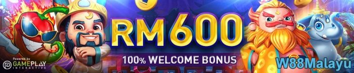 w88 baccarat gameplay online first deposit promotion 100% welcome bonus up to rm600