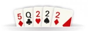 Poker winning combinations three of a kind strong hand rank