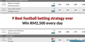 9 Best football betting strategy ever – Win RM2,500 everyday