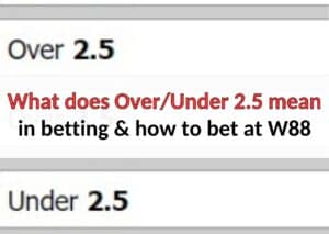 What does Over/Under 2.5 mean in betting & how to bet at W88