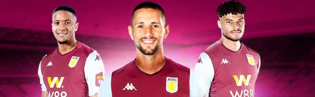 w88 aston villa sponsorship deal partners for English Premier League 2019-20