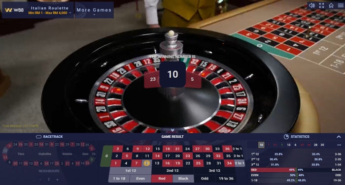 w88 roulette online games live casino play with club ezugi, evolution, w grand, etc at W88 malaysia