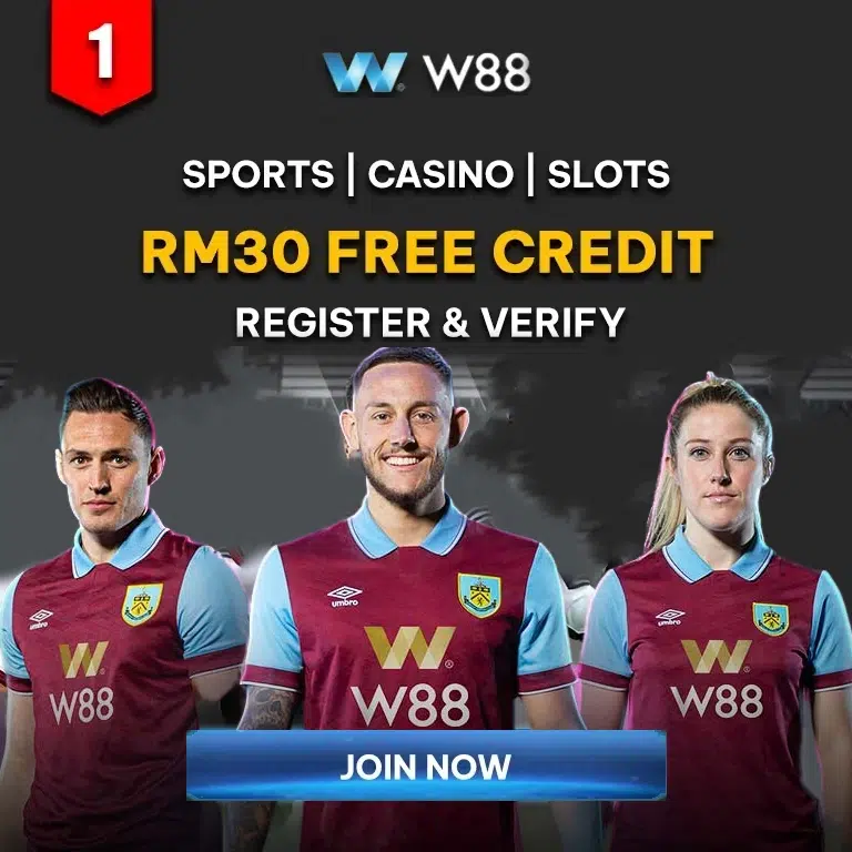 w88 free credit of rm30on registration on w88 official sports betting and live casino site.